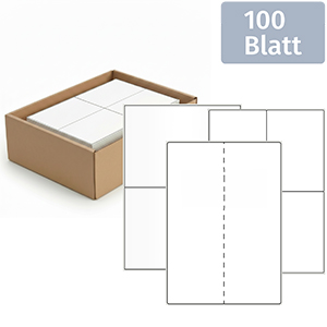 Bogenetiketten 100 Blatt Packung - Zum Sortiment 