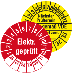 Inspection Labels for Electrical Equipment - View Assortment
