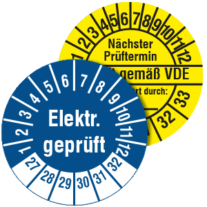 Elektro Prüfplaketten - Zum Sortiment