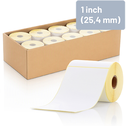 1 inch (25.4 mm) roll core for mini desktop printers - View Assortment