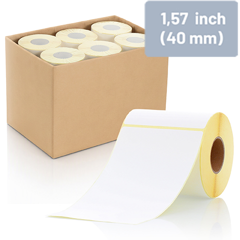 1.57 inch (40 mm) roll core for standard and industrial printers - View Assortment