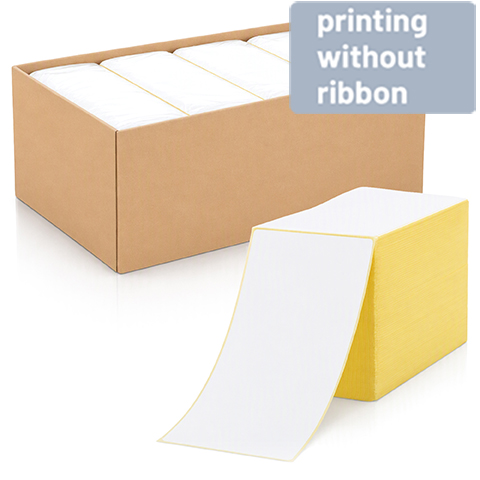 Thermal direct labels, Leporello folded, in cartons - View Assortment