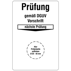 Base Labels "DGUV Vorschrift" - Different imprints  - View Assortment