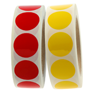 Round Foil Marking Labels, permanent adhesive - View Assortment