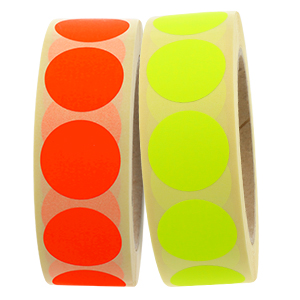 Round Paper Marking Labels, permanent adhesive - View Assortment