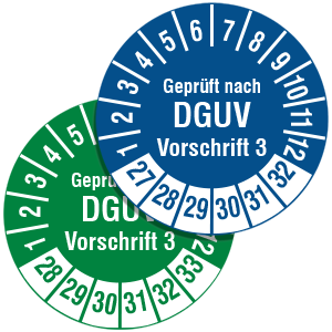 Inspection Date Labels: Geprüft nach DGUV Vorschrift - on Roll - View Assortment