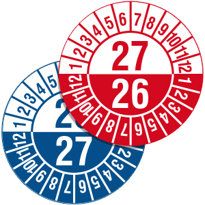 Inspection Date Labels "2 years with months" - on Roll - View Assortment