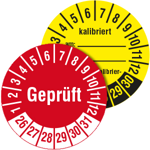 Inspection Labels: "Geprüft" Inspection Labels: "Geprüft" - View Assortment