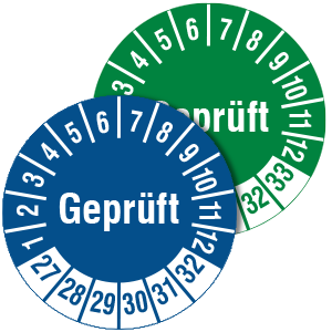 Prüfplaketten - Geprüft - Zum Sortiment