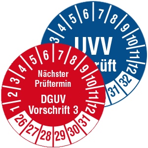 Inspection Labels According to Regulations - View Assortment
