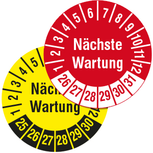 Inspection Date Labels: Nächste Wartung - on Roll - View Assortment