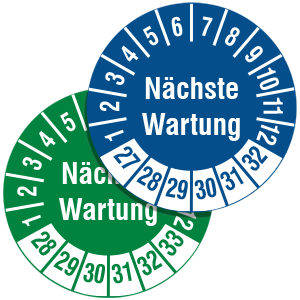 Mehrjahresprüfplakette: Nächste Wartung - auf Rolle - Zum Sortiment