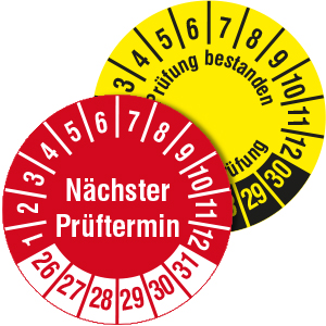 Inspection Labels "Nächster Prüftermin" Inspection Labels "Nächster Prüftermin" - View Assortment