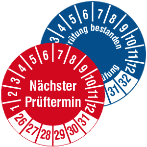 Inspection Labels "Nächster Prüftermin" - View Assortment