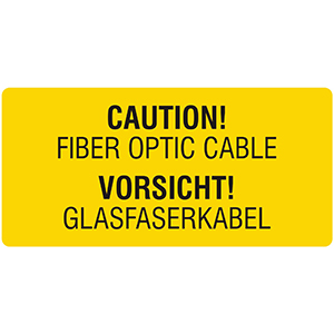 Vorsicht! Glasfaserkabel