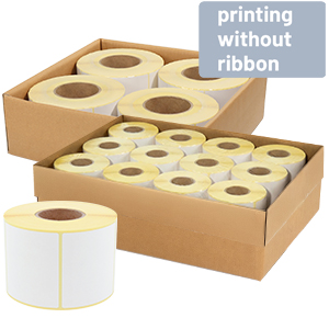 Thermal direct labels on rolls in cartons - View Assortment