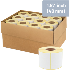 1.57 inch (40 mm) roll core for standard and industrial printers - View Assortment