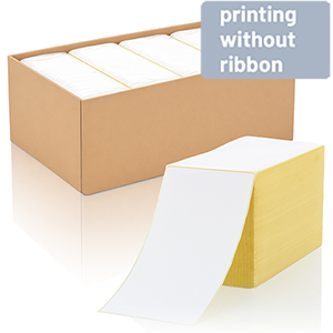 Thermal direct labels, Leporello folded, in cartons - View Assortment