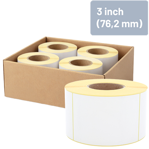 3 inch (76.2 mm) roll core for standard and industrial printers - View Assortment