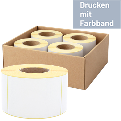 Thermotransfer Etiketten auf Rolle im Karton - Zum Sortiment 