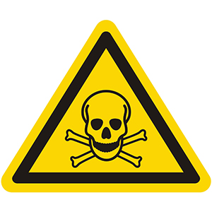 Warnung vor giftigen Stoffen (Totenkopf-Symbol)