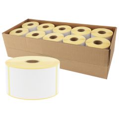 Zebra kompatible Papier Etiketten, 57,15 x 101,6 mm, 10 Rollen im Karton - Zum Produkt