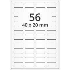 polyester labels, transparent, 40 x 20 mm