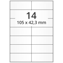 polyester labels, transparent, 105 x 42.3 mm - View Product