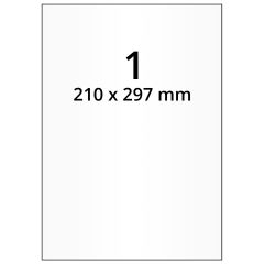polyester labels, transparent, 210 x 297 mm