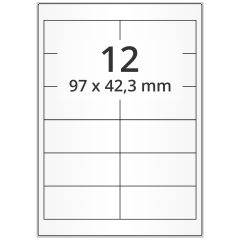 high gloss inkjet labels, 97 x 42.3 mm - View Product