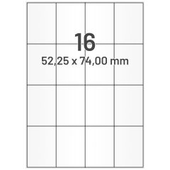 polyethylene foil labels, white, 52 x 74 mm - View Product