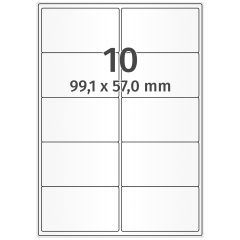 polyethylene foil labels, white, 99.1 x 57 mm - View Product