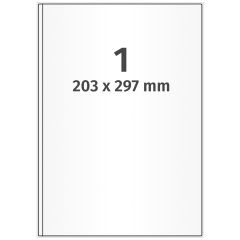 polyethylene foil labels, white, 203 x 297 mm - View Product