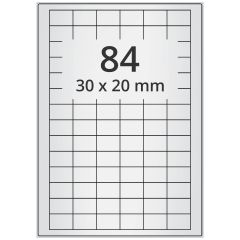 polyester labels, silver, 30 x 20 mm - View Product
