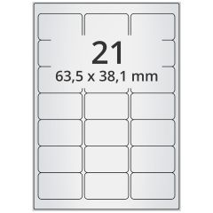 polyester labels, silver, 63.5 x 38.1 mm - View Product