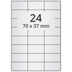 polyester labels, silver, 70 x 37 mm - View Product