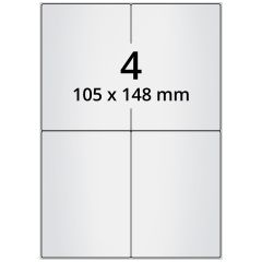 polyester labels, silver, 105 x 148 mm - View Product