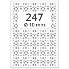 polyester labels, white, Ø 10 mm - View Product