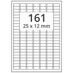 polyester labels, white, 25 x 12 mm - View Product
