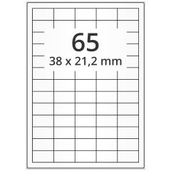 polyester labels, white, 38 x 21.2 mm - View Product