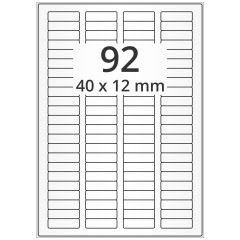 polyester labels, white, 40 x 12 mm - View Product