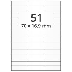 polyester labels, white, 70 x 16.9 mm - View Product