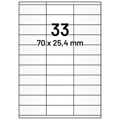 polyester labels, white, 70 x 25.4 mm - View Product