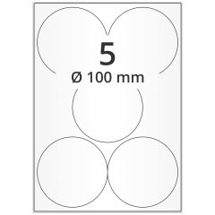 polyester labels, white, Ø 100 mm - View Product