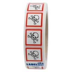 GHS labels GHS 06, toxic substances, 25 x 25 mm - View Product