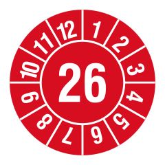 yearly inspection label, 2026, polyethylene foil, Ø 20 mm yearly inspection label, 2026, polyethylene foil, Ø 20 mm - View Product