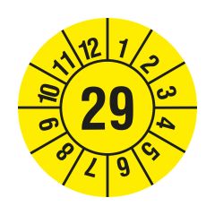yearly inspection label, 2029, polyethylene foil, Ø 20 mm - View Product