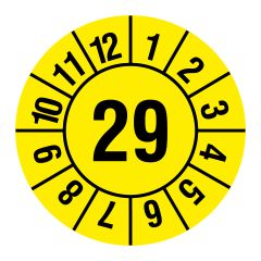 yearly inspection label, 2029, polyethylene foil, Ø 30 mm - View Product