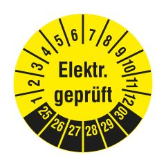 Elektro Prüfplakette, 2025-2030, Polyethylen, Ø 20 mm - Zum Produkt