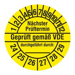 electrical inspection label, 2024-2029, polyethylene foil, Ø 30 mm electrical inspection label, 2024-2029, polyethylene foil, Ø 30 mm - View Product